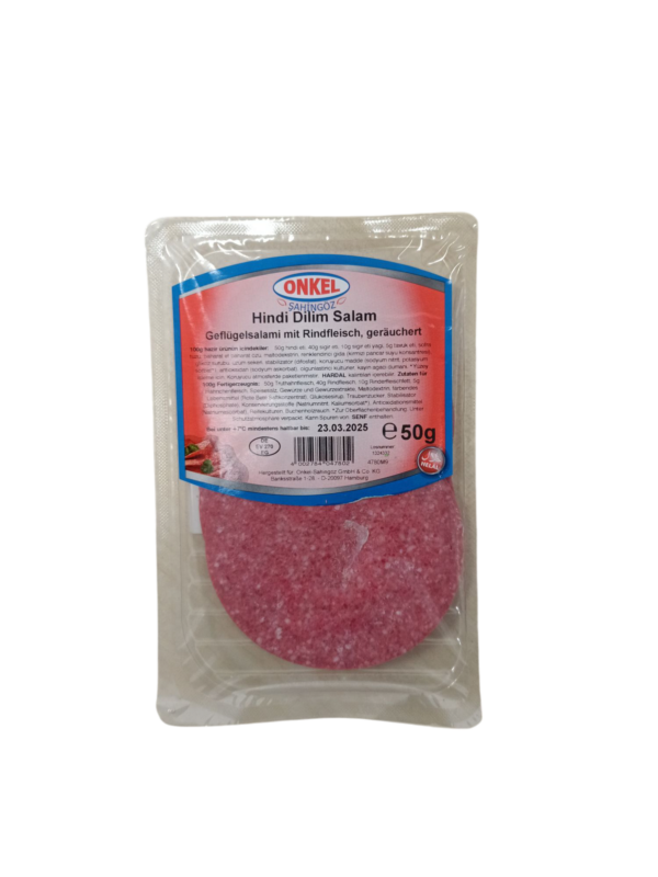 Onkel Pizza Salmi Rindersalami mit Geflügelfleisch